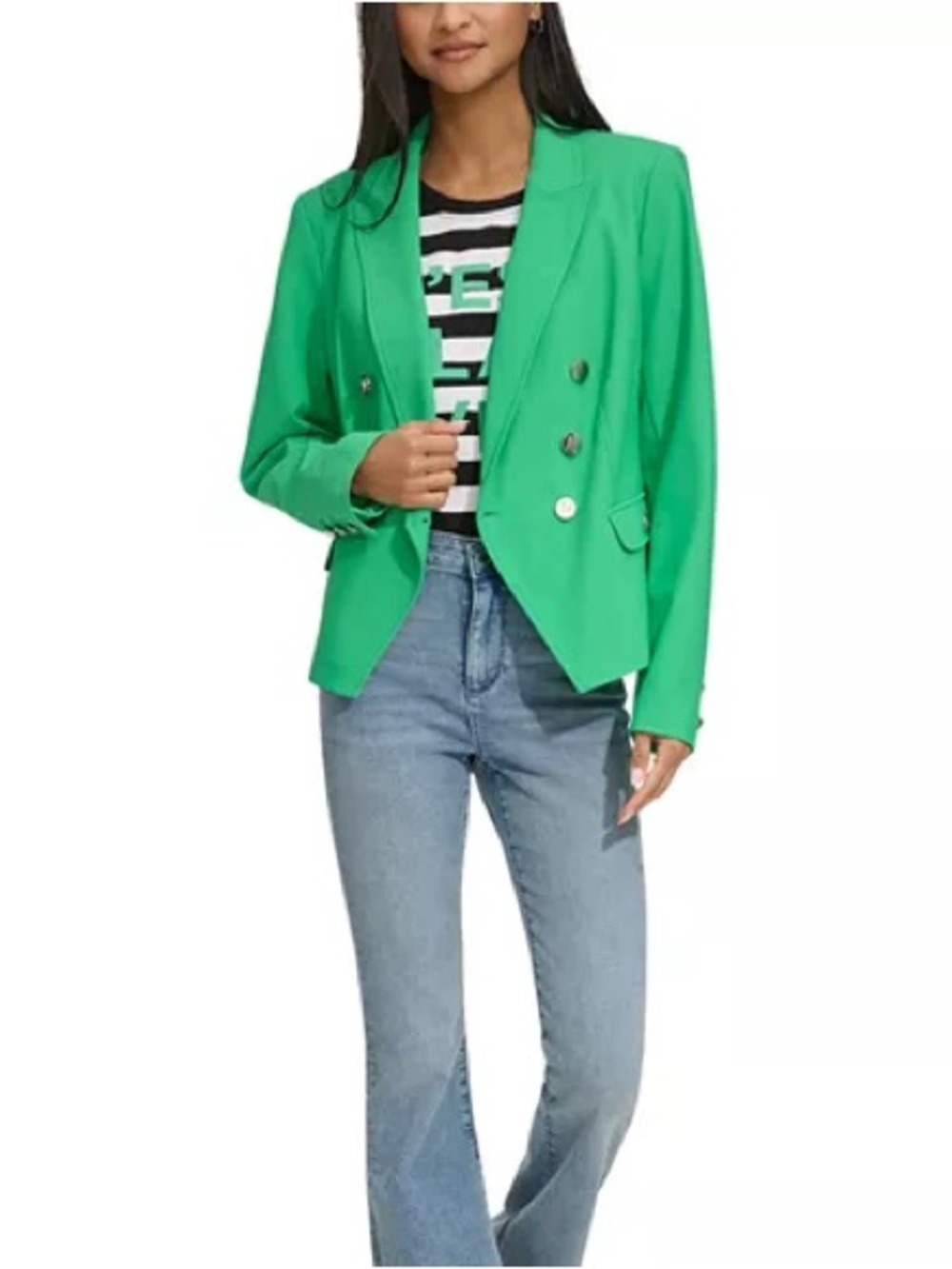 Karl Lagerfeld Paris Kelly Green Double Breasted Blazer Size 16 NWT